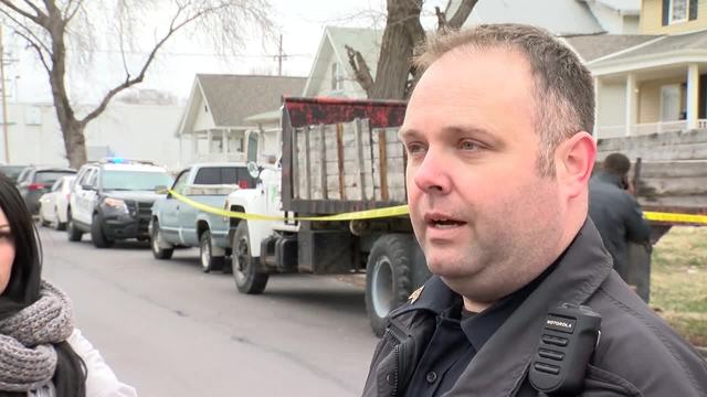 Sgt. Chuck Casey gives an official update from the scene of a traffic incident in North Omaha involving a school bus