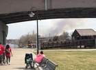 Fire shuts down Veterans Memorial Bridge